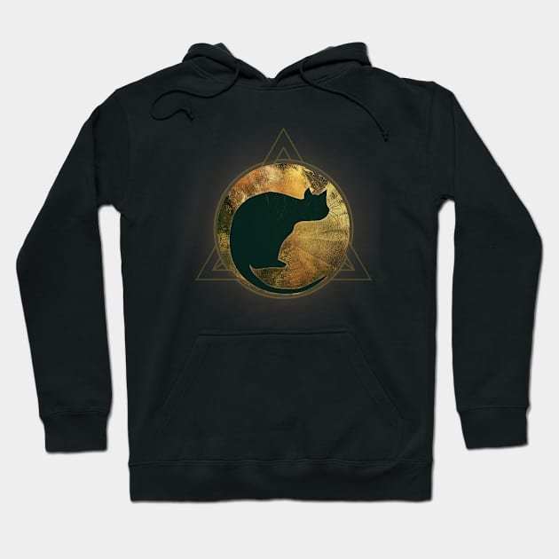 Cat in the moon Hoodie by Sybille